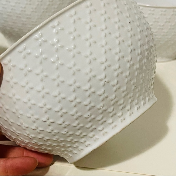 Pfaltzgraff French lace white cereal bowls 5.5 set of 6 - Picture 7 of 10